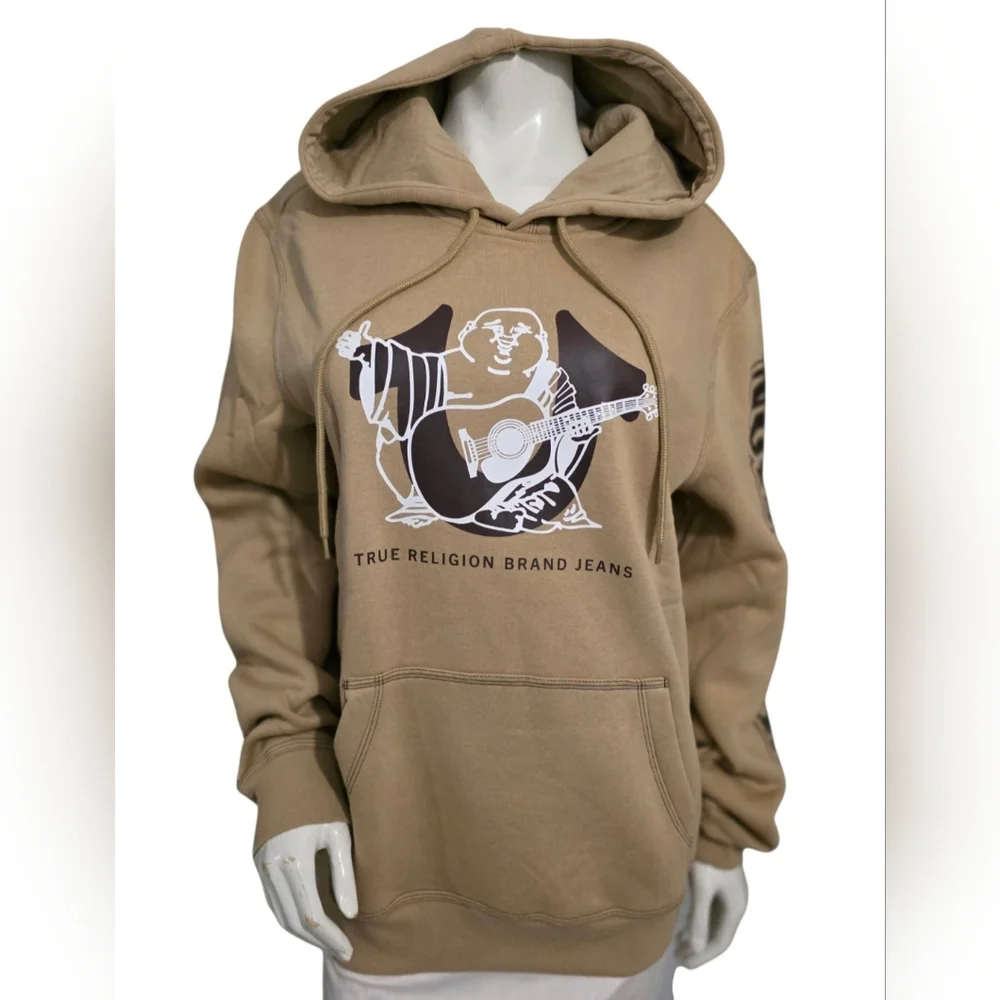 True Religion Budha Guitar Khaki Hoodie for Men NWT Size M